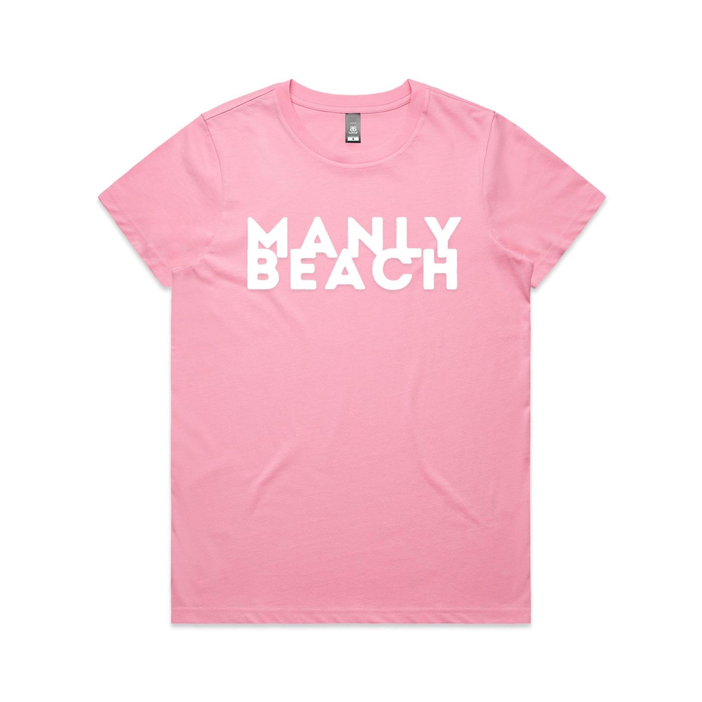 Lost Manly custom logo Manly Beach edition AS Colour Women's Maple Tee - Lost Manly Shop