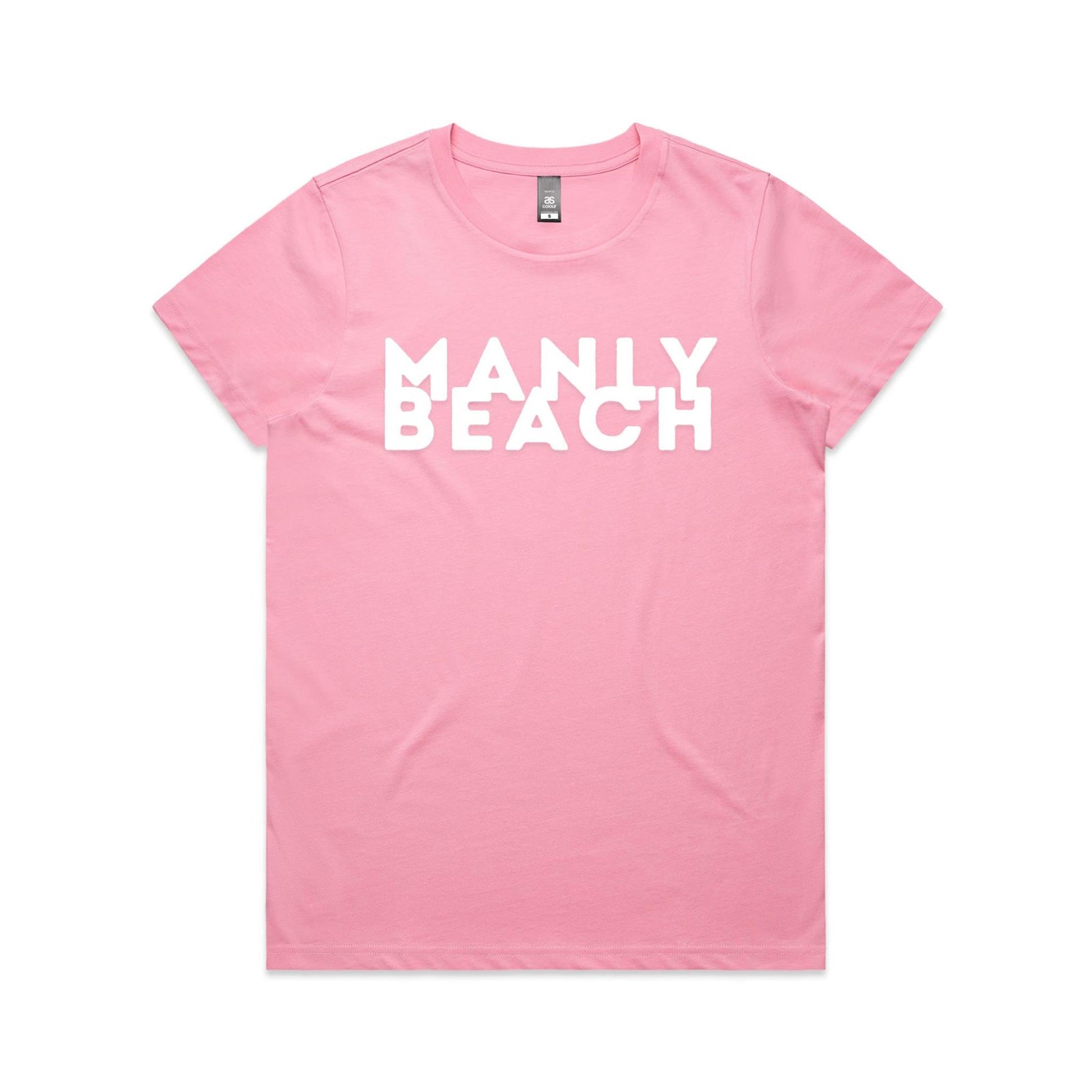 Lost Manly custom logo Manly Beach edition AS Colour Women's Maple Tee - Lost Manly Shop