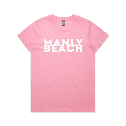 Lost Manly custom logo Manly Beach edition AS Colour Women's Maple Tee - Lost Manly Shop