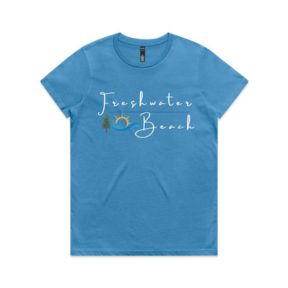 Lost Manly custom logo Freshwater Beach edition AS Colour Women's Maple Tee - Lost Manly Shop