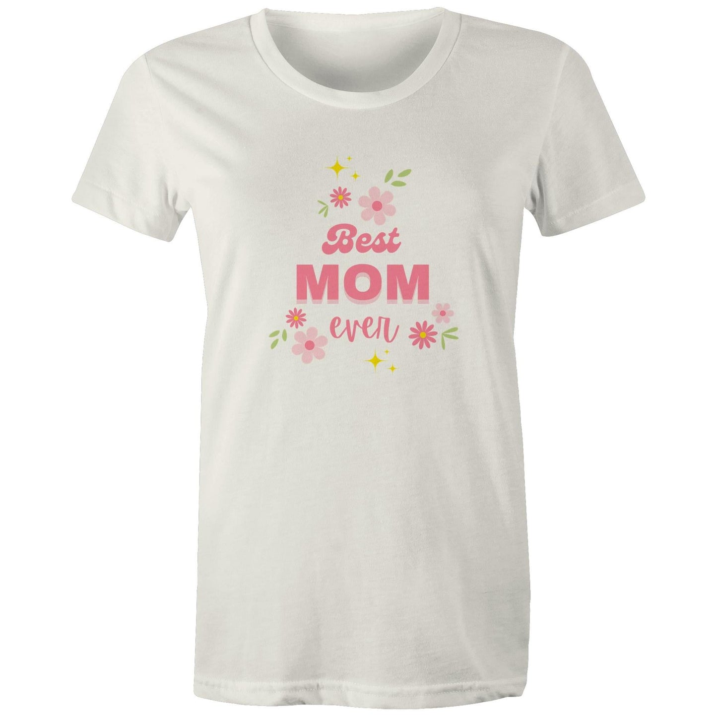 Women's Maple Tee Best Mom Ever Print 
