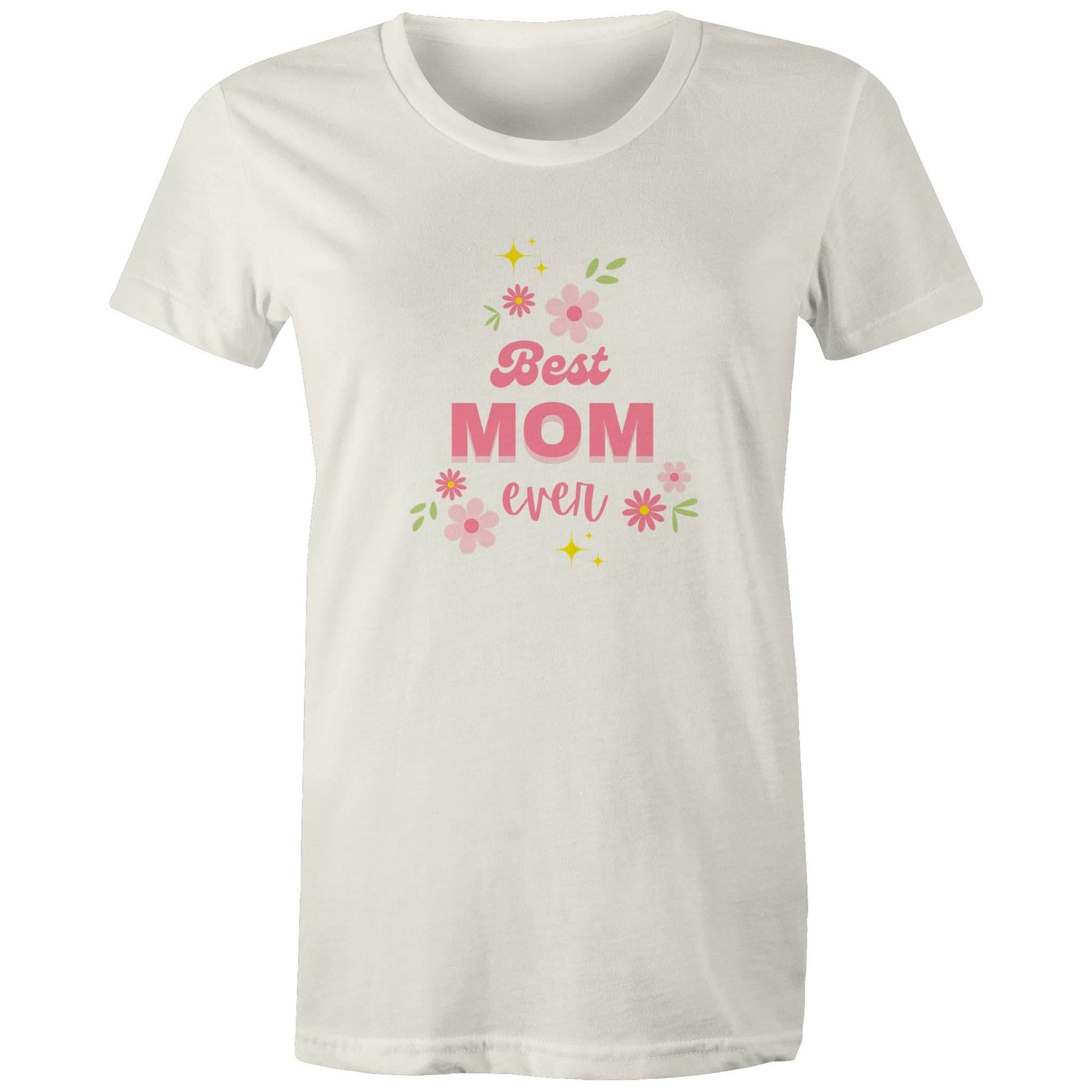 Women's Maple Tee Best Mom Ever Print 