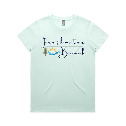 Lost Manly Custom Freshwater Beach Logo Limited Edition AS Colour Women's Maple Tee - Lost Manly Shop