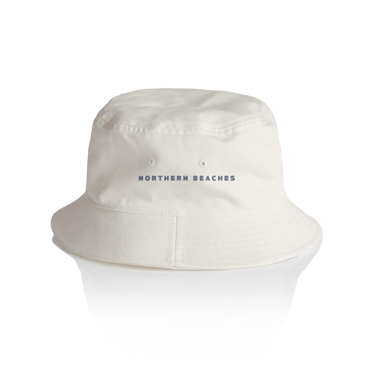AS Colour Bucket Hat NORTHERN BEACHES Navy Font 