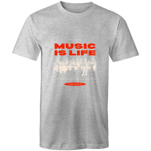 Mens T-Shirt Music is my life custom logo 