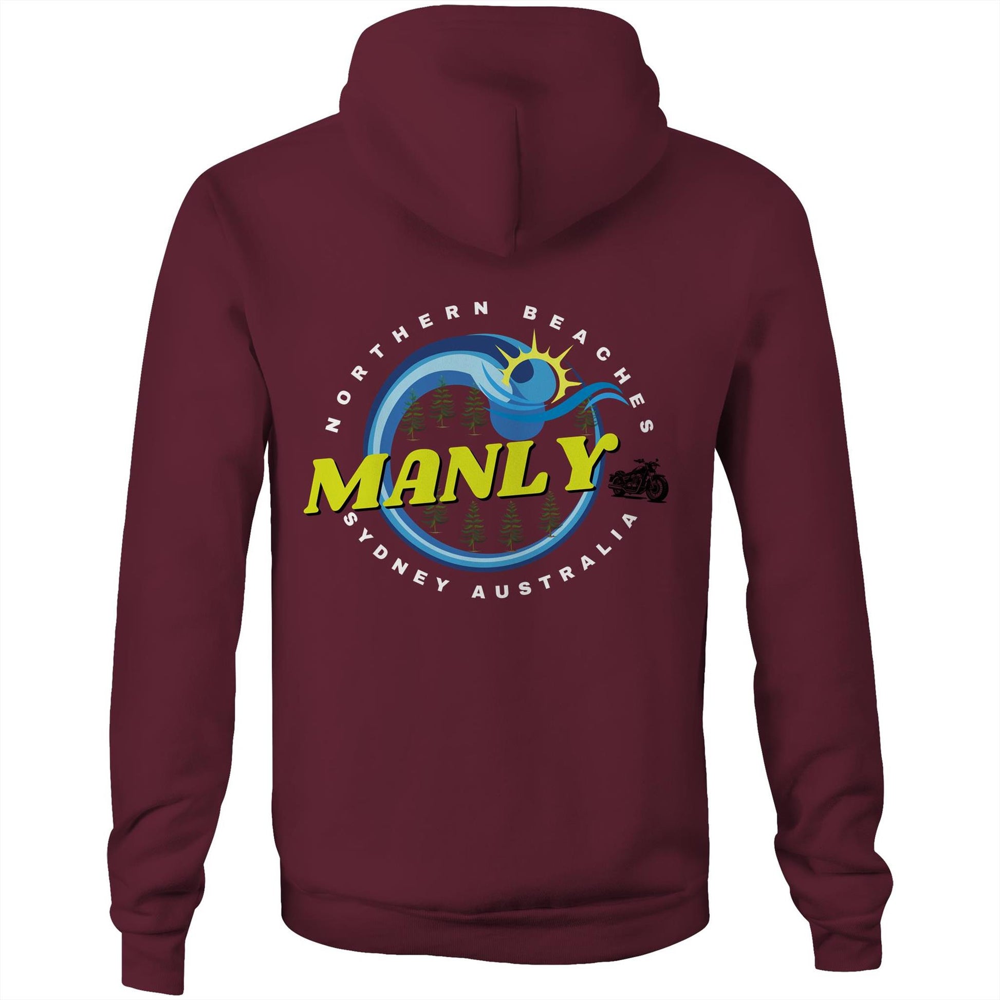 Lost Manly custom logo The Manly Barry AS Colour - Stencil Hood - Lost Manly Shop