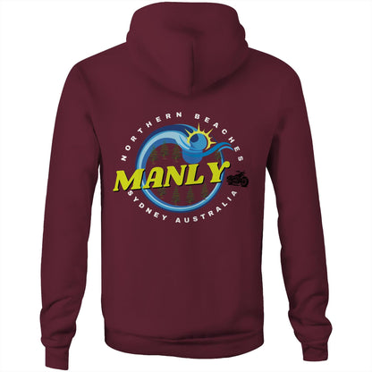 Lost Manly custom logo The Manly Barry AS Colour - Stencil Hood - Lost Manly Shop