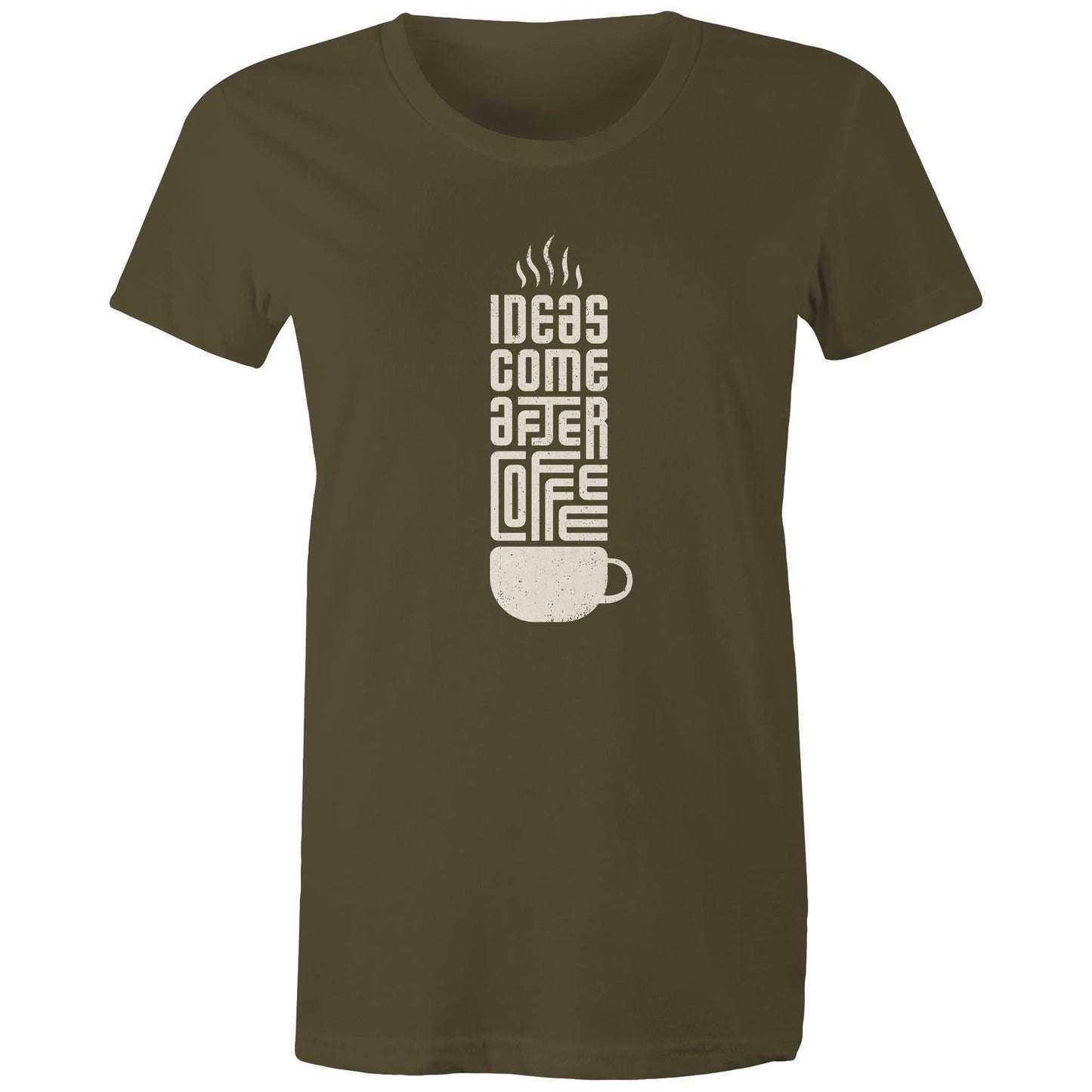 Women's Maple Tee Coffee Print 