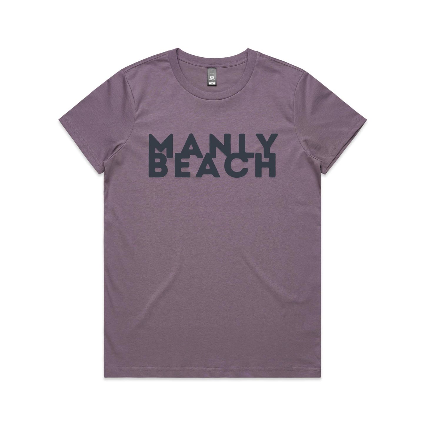 Lost Manly Custom Logo Manly Beach Edition AS Colour Women's Maple Tee. - Lost Manly Shop