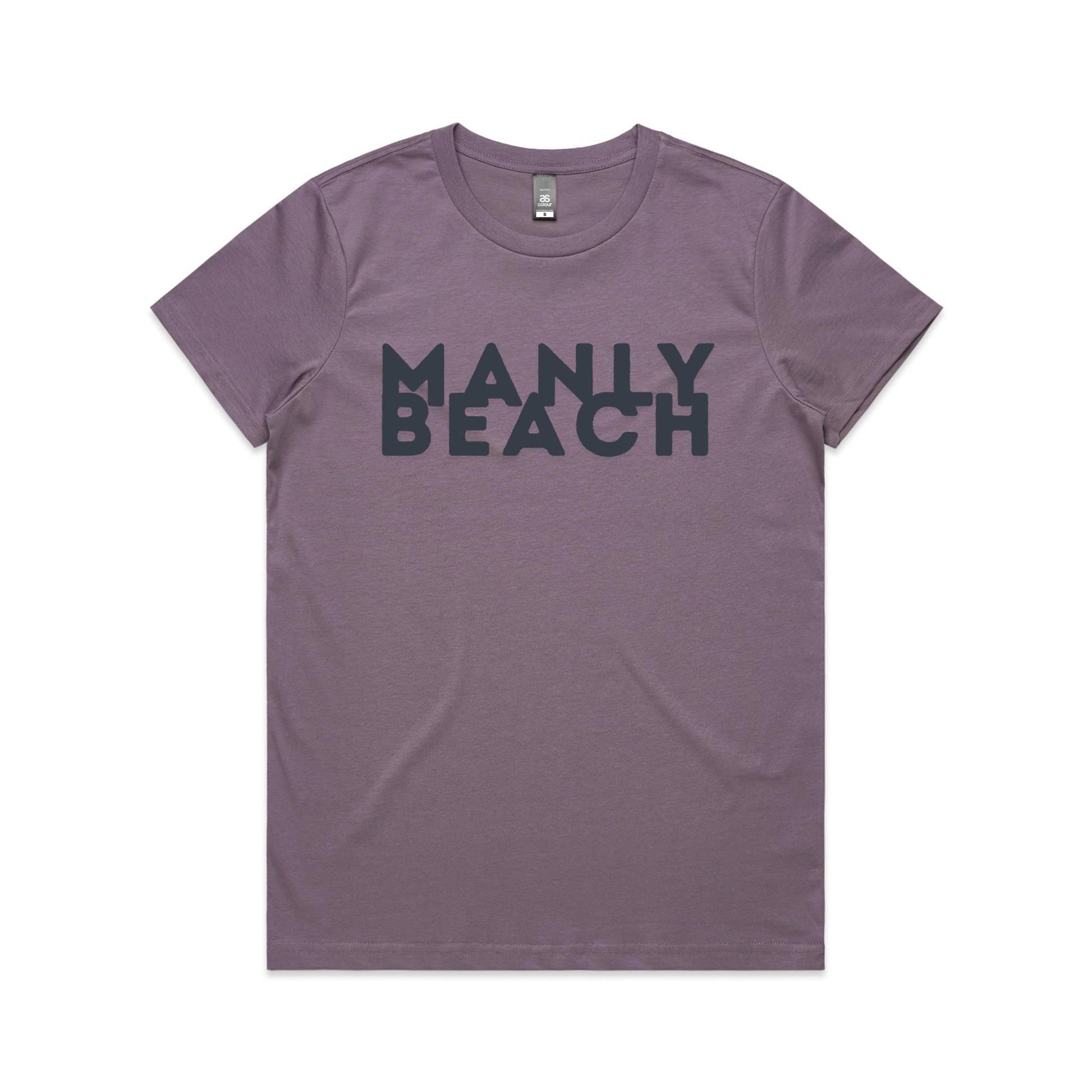 Lost Manly Custom Logo Manly Beach Edition AS Colour Women's Maple Tee. - Lost Manly Shop