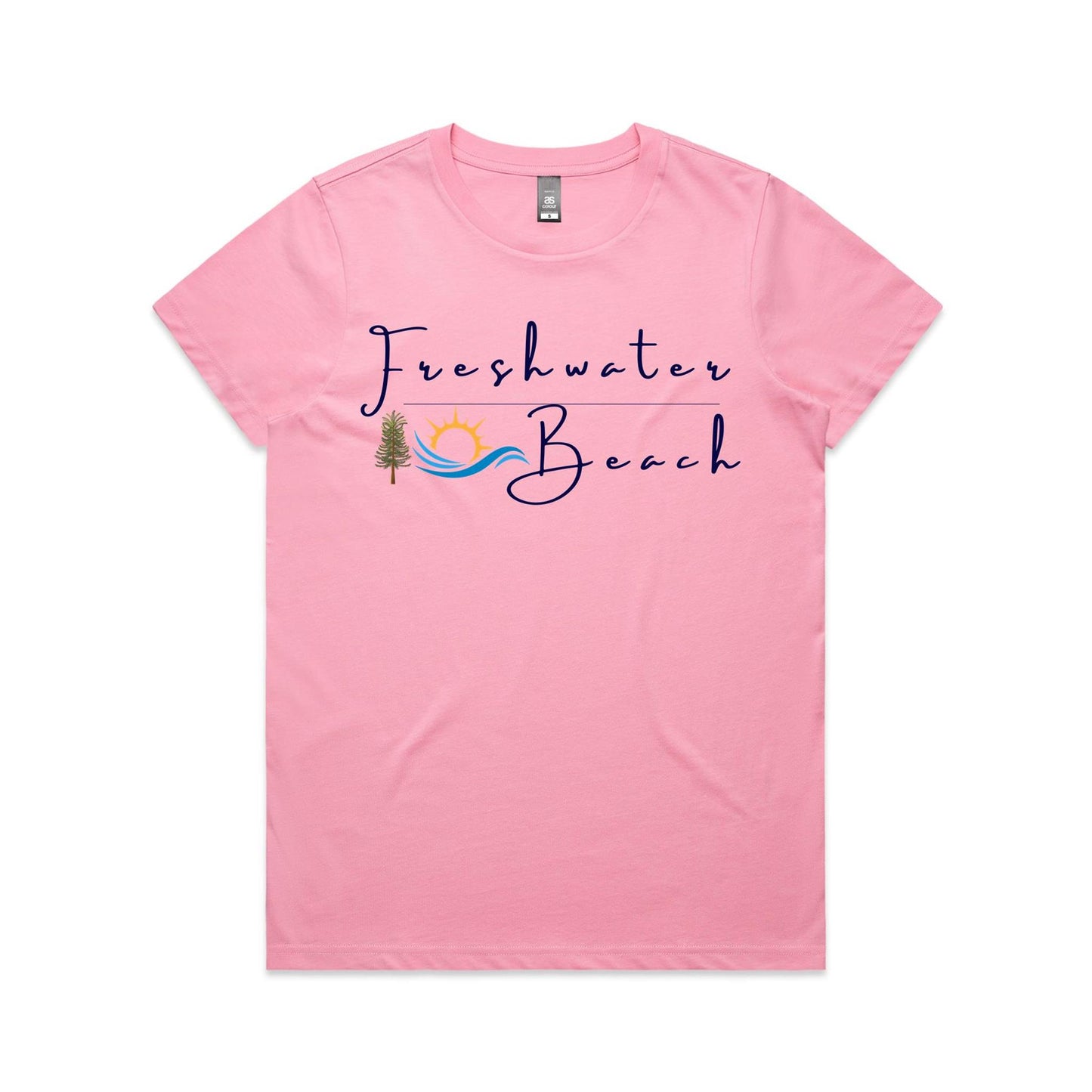 Lost Manly Custom Freshwater Beach Logo Limited Edition AS Colour Women's Maple Tee - Lost Manly Shop