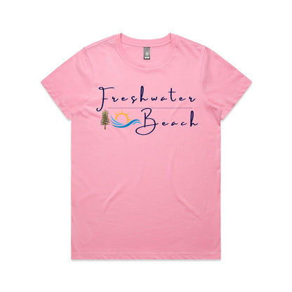 Lost Manly Custom Freshwater Beach Logo Limited Edition AS Colour Women's Maple Tee - Lost Manly Shop