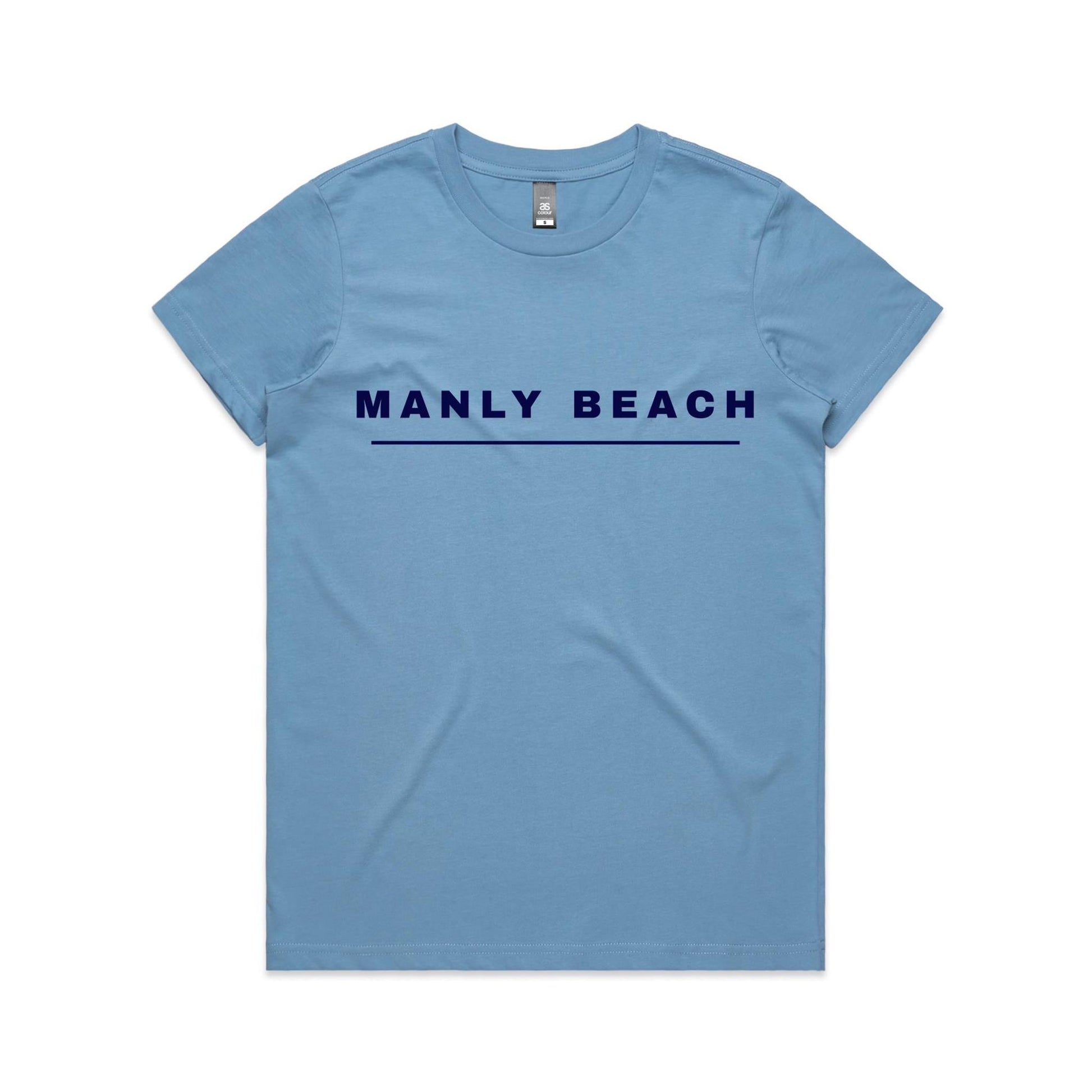Lost Manly custom logo Manly Beach edition AS Colour Women's Maple Tee - Lost Manly Shop