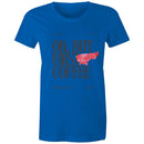 Women's Maple Tee OK but first Coffee Print 