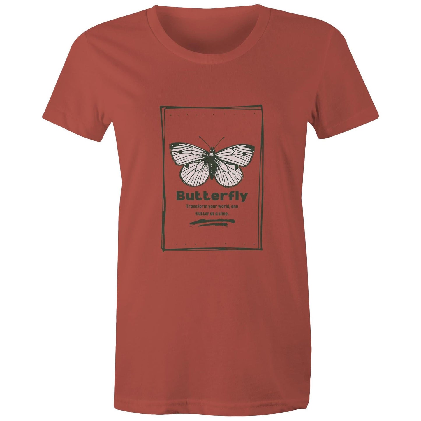 Women's Maple Tee Butterfly custom logo 