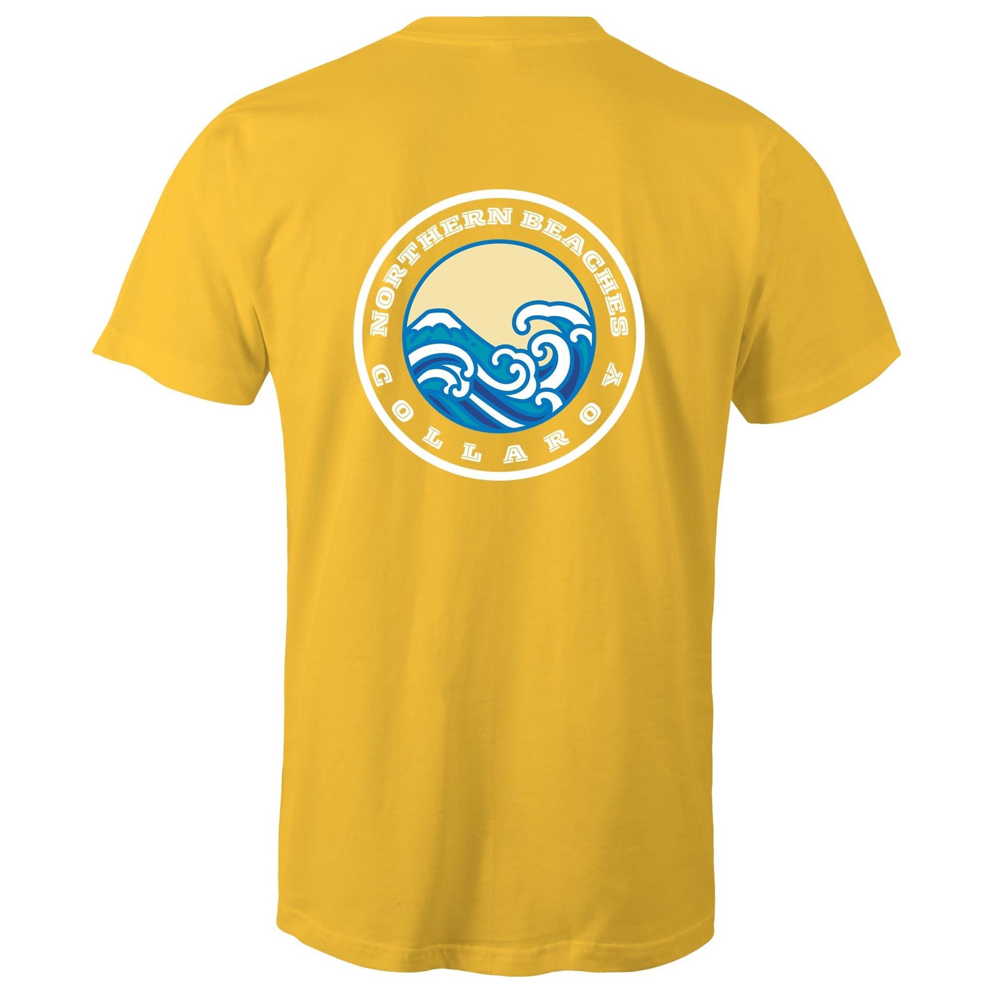 Bondi Born n Bred / Collaroy custom logos printed on AS Colour Staple - Mens T-Shirt 