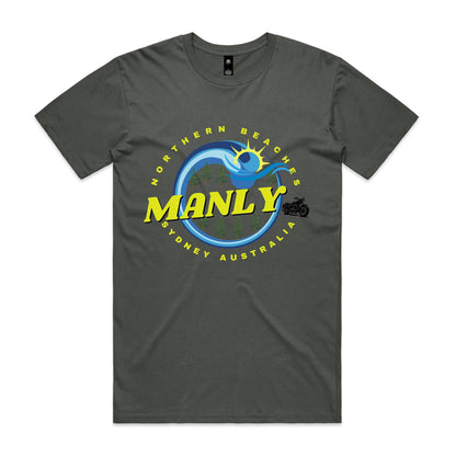Lost Manly custom logo The Manly Barry AS Colour Staple Tee - Lost Manly Shop