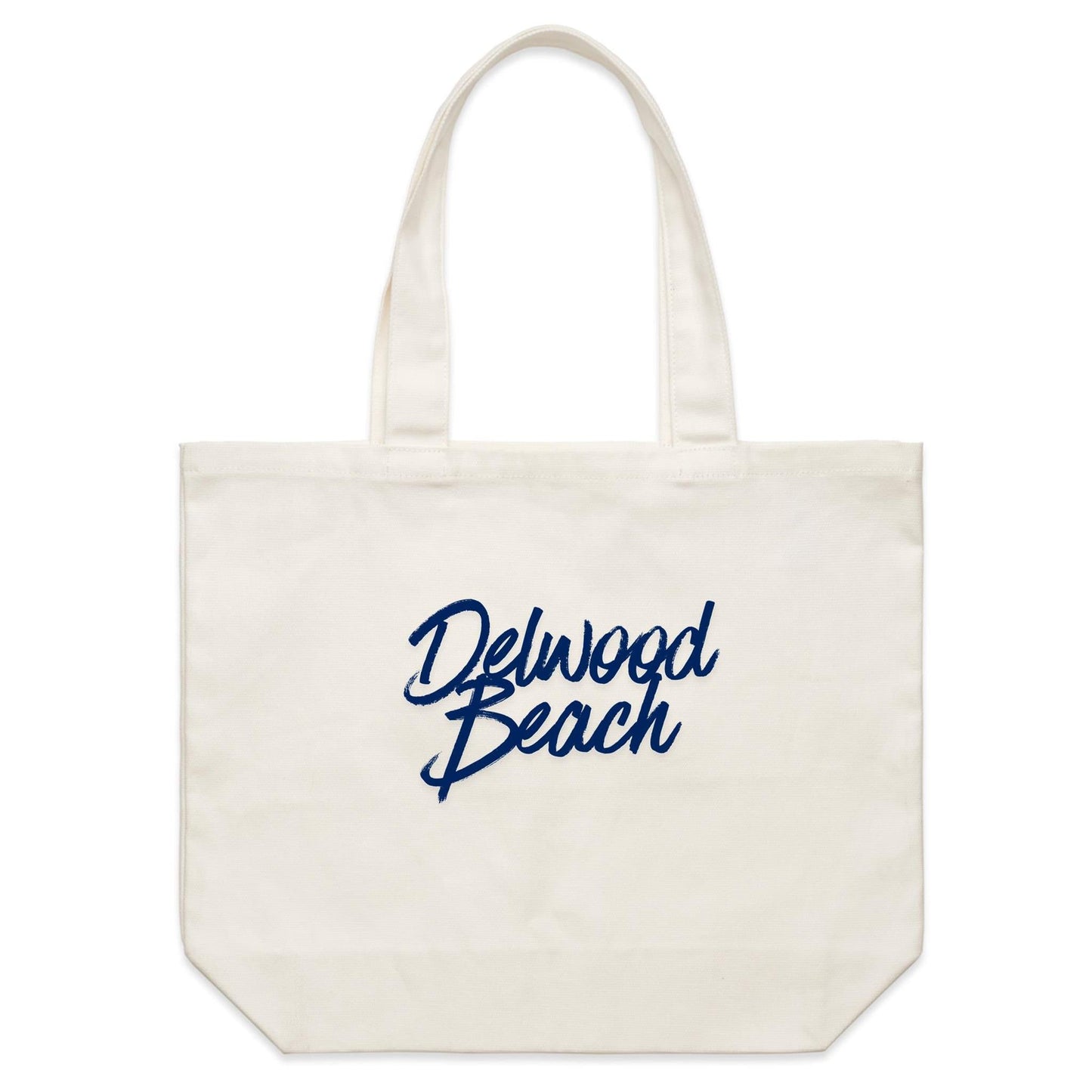 Lost Manly Canvas Tote — Delwood Beach Custom Logo Edition 