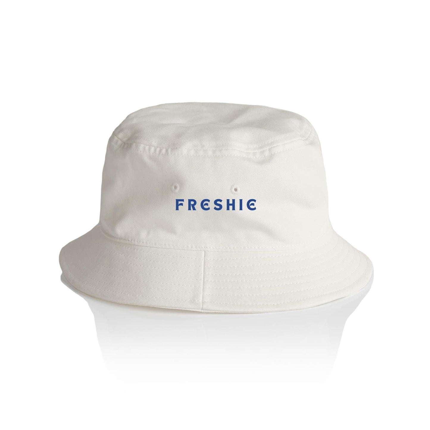 AS Colour Bucket Hat FRESHIE custom logo navy font 