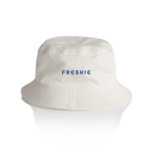 AS Colour Bucket Hat FRESHIE custom logo blue font 