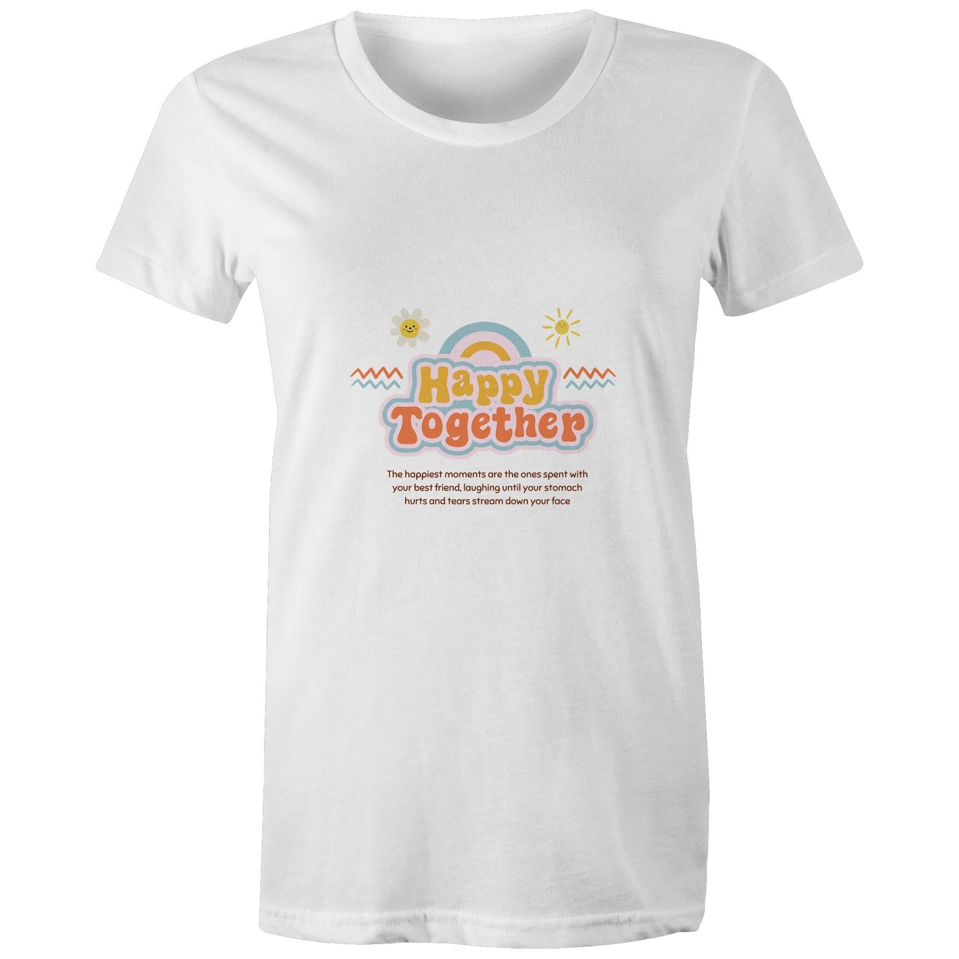 Maple Tee Happy Together Logo Print 