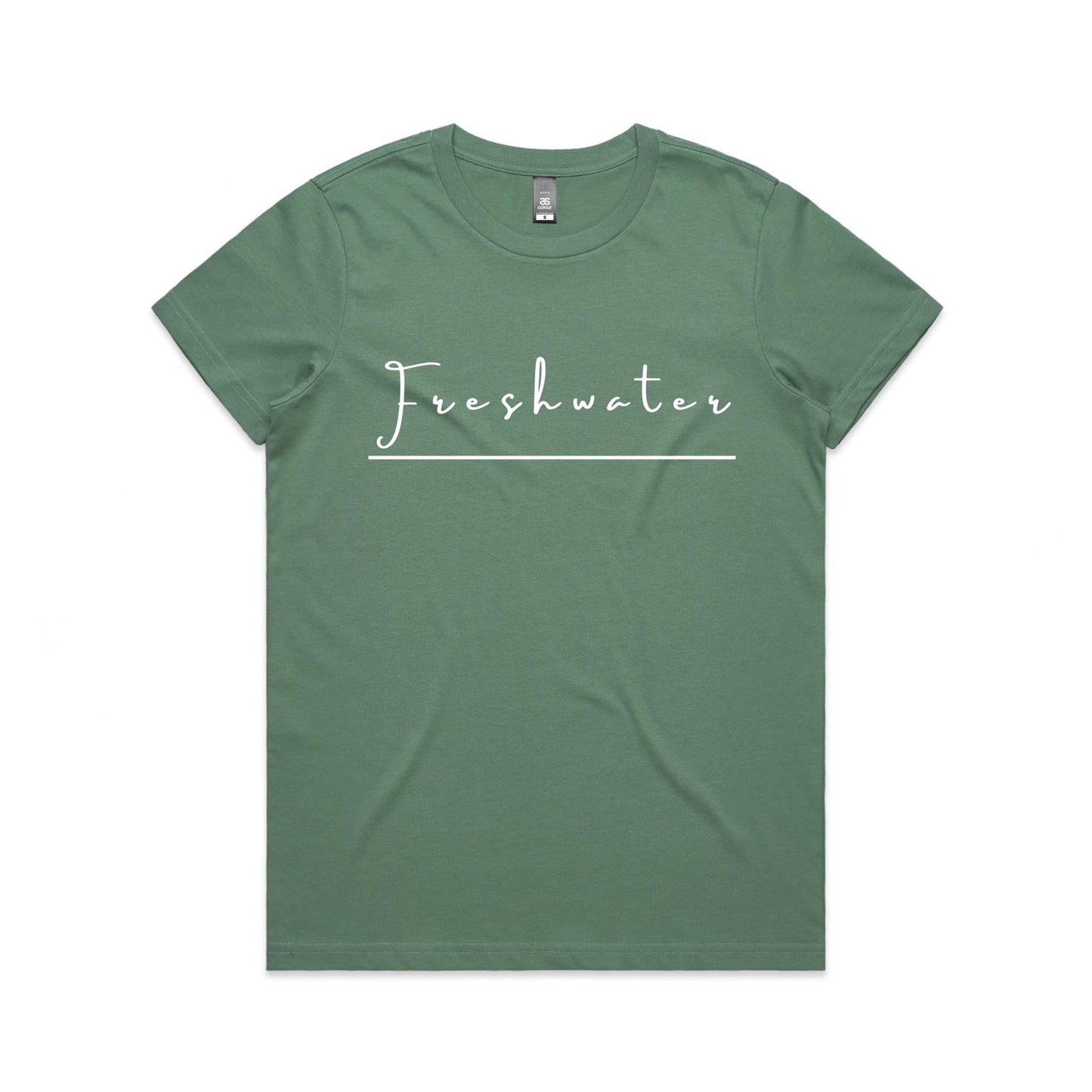 Lost Manly Custom Freshwater Beach Logo Edition AS Colour Women's Maple Tee - Lost Manly Shop