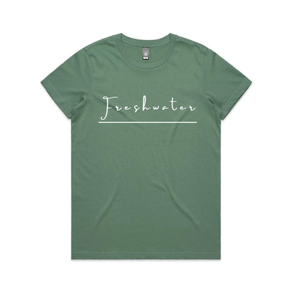 Lost Manly Custom Freshwater Beach Logo Edition AS Colour Women's Maple Tee - Lost Manly Shop