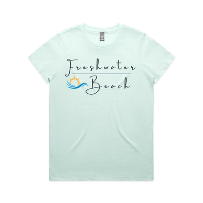 Lost Manly Custom Freshwater Beach Logo Limited Edition AS Colour Women's Maple Tee