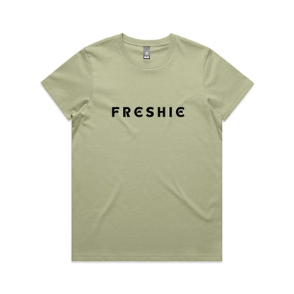 AS Colour Women's Maple Tee Freshie custom logo black font 