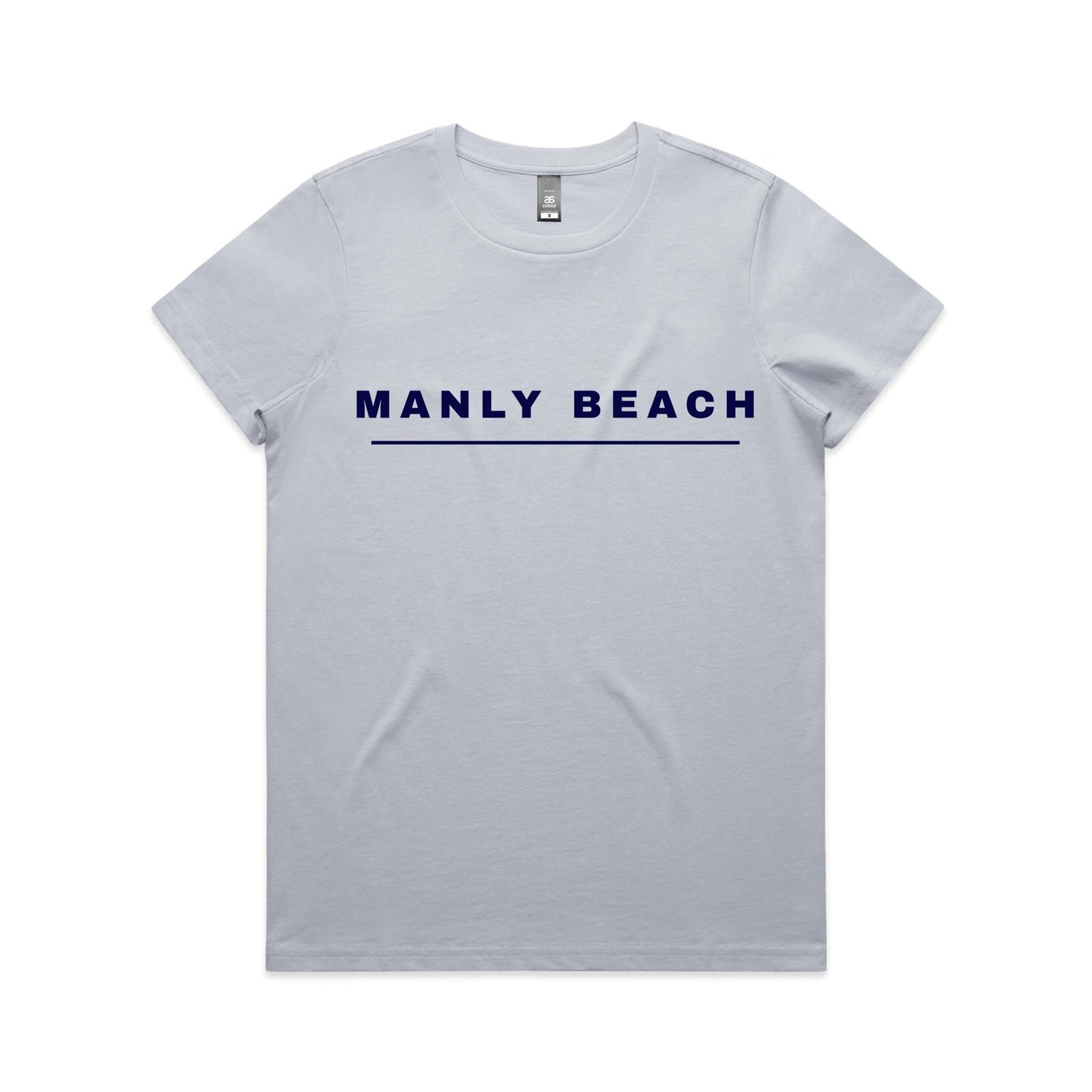 Lost Manly custom logo Manly Beach edition AS Colour Women's Maple Tee - Lost Manly Shop