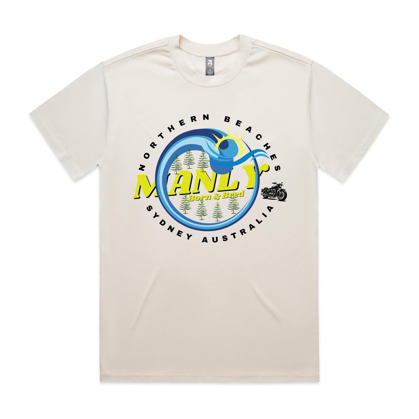 Lost Manly custom logo The Manly Barry Born & Bred edition - AS Colour Heavy Tee - Lost Manly Shop