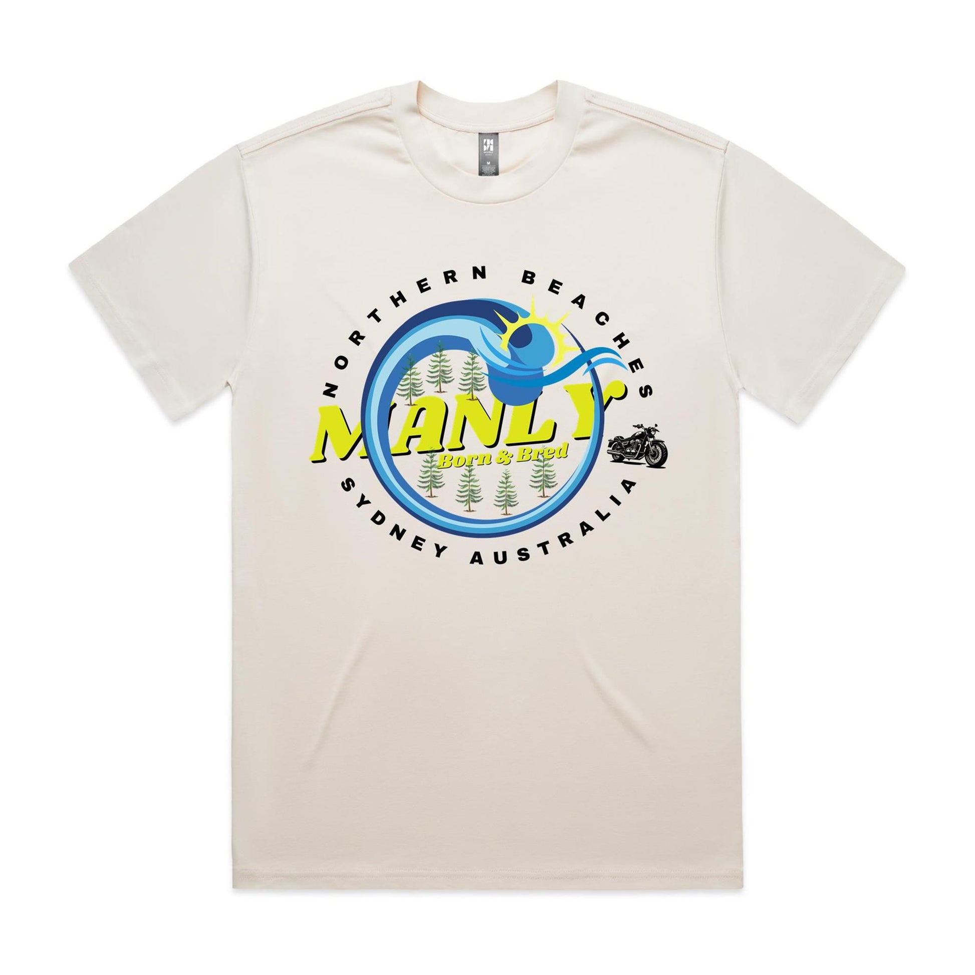 Lost Manly custom logo The Manly Barry Born & Bred edition - AS Colour Heavy Tee - Lost Manly Shop