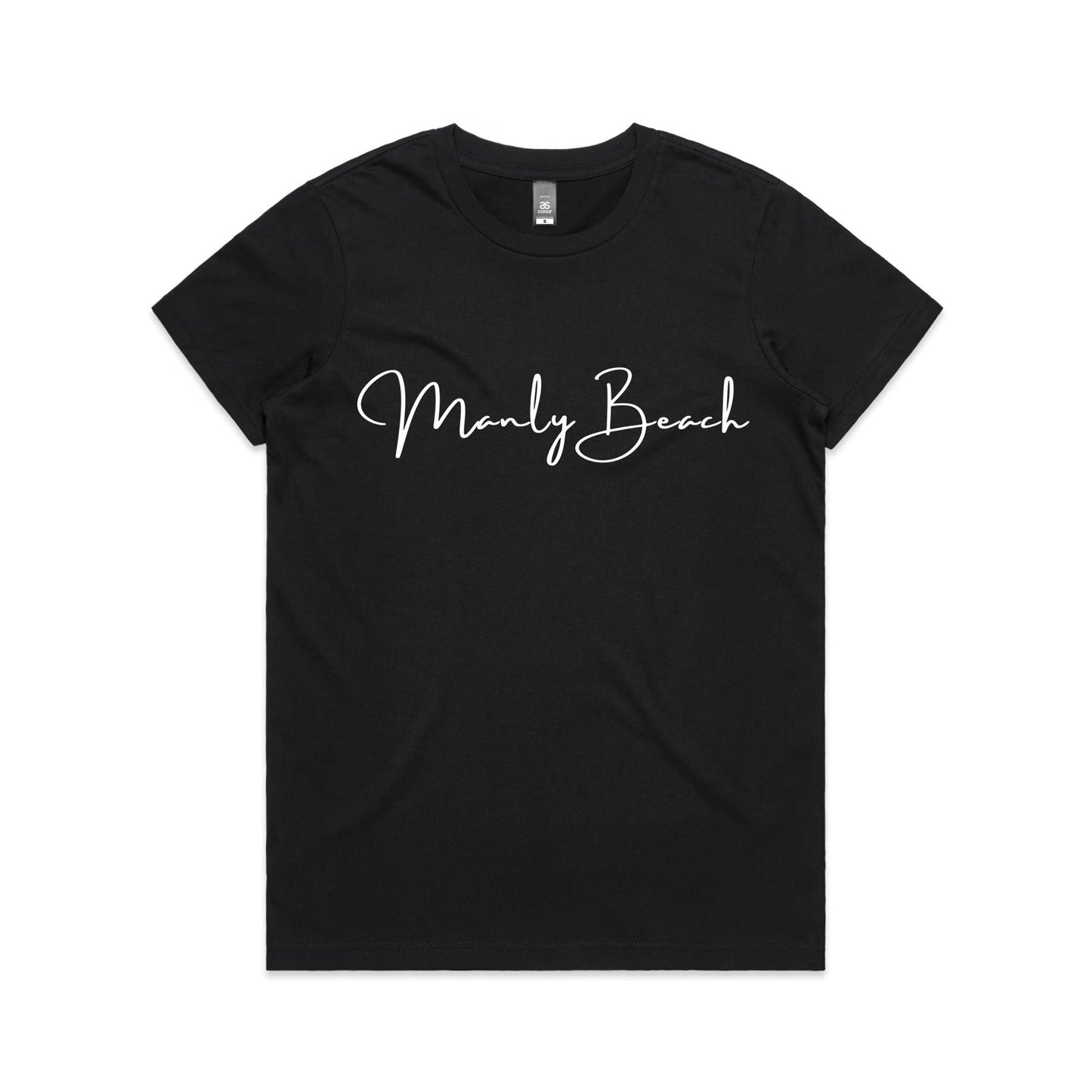 Lost Manly custom logo Manly Beach edition AS Colour Women's Maple Tee - Lost Manly Shop