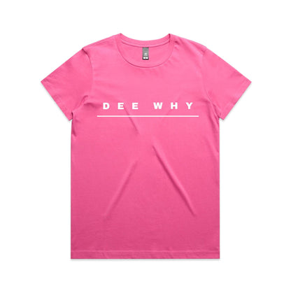 Lost Manly custom logo Dee Why edition AS Colour Women's Maple Tee - Lost Manly Shop