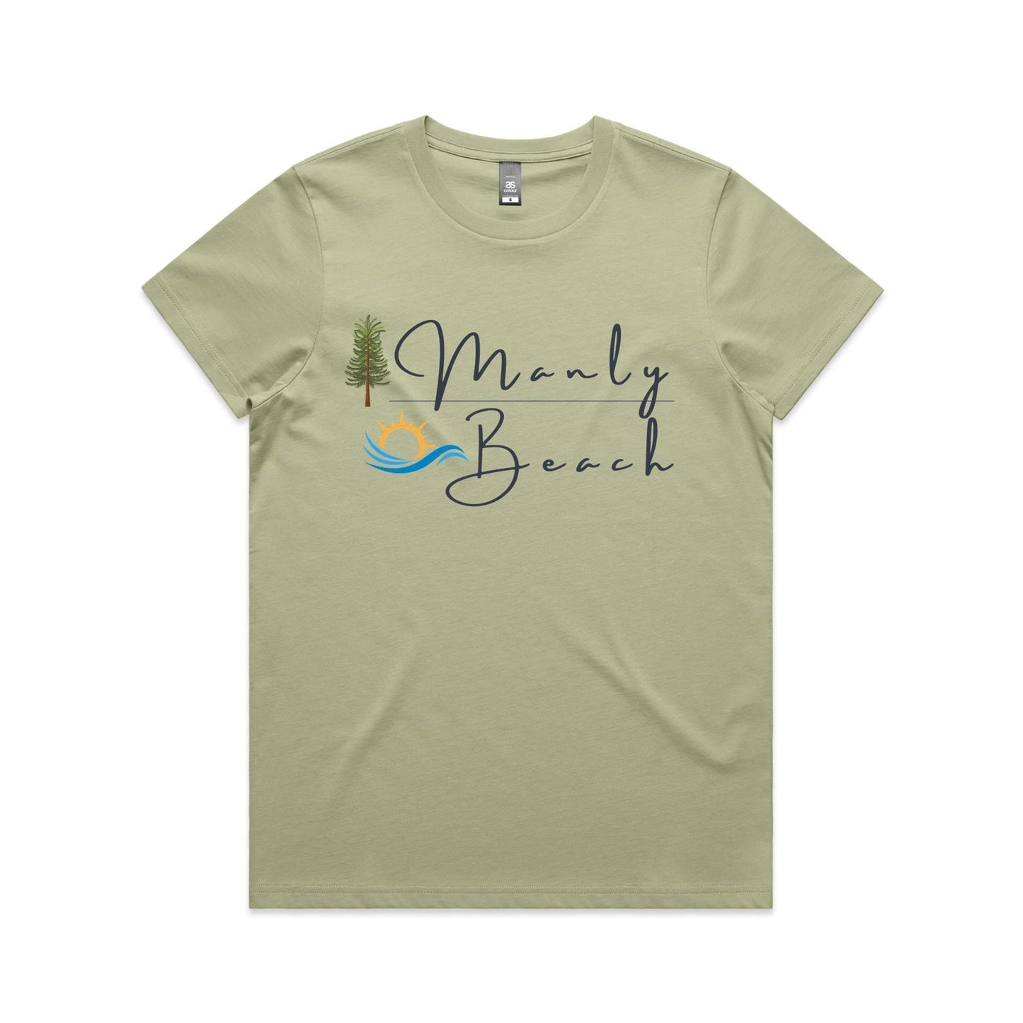 Lost Manly Custom Manly Beach Logo Limited Edition AS Colour Women's Maple Tee - Lost Manly Shop