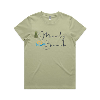 Lost Manly Custom Manly Beach Logo Limited Edition AS Colour Women's Maple Tee - Lost Manly Shop
