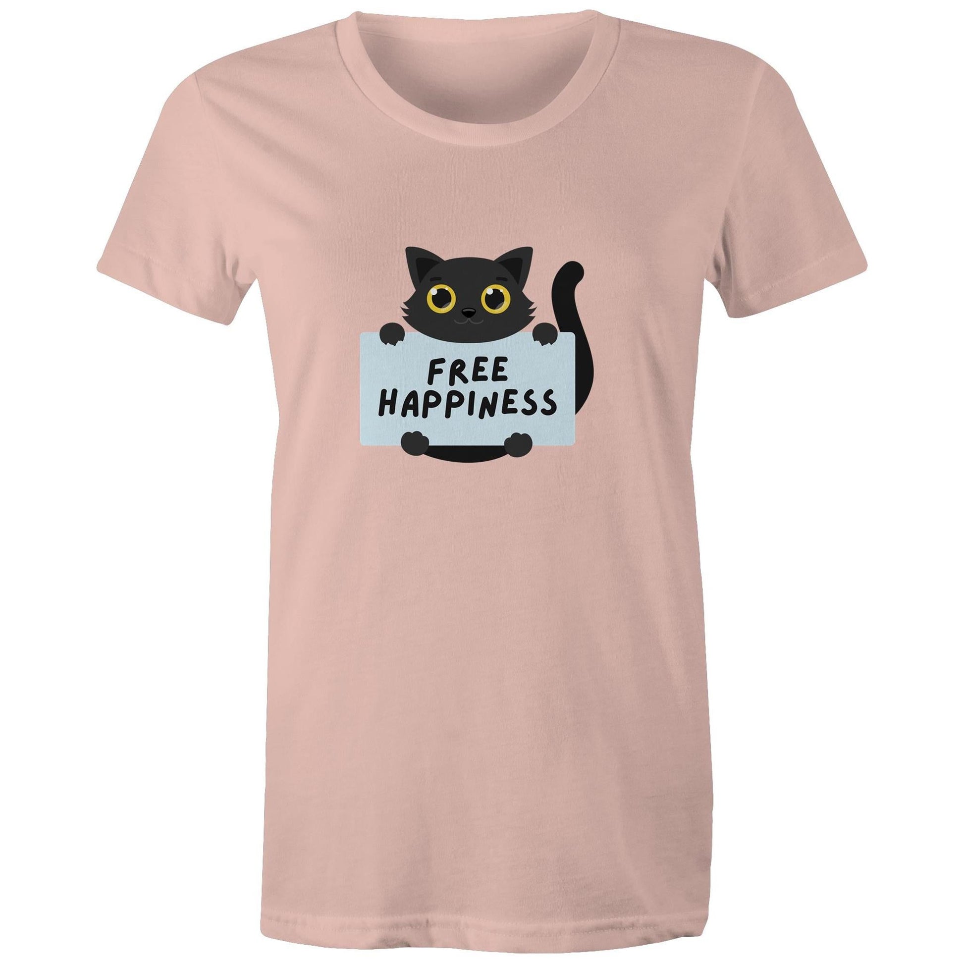 Women's Maple Tee Free Happiness Print 