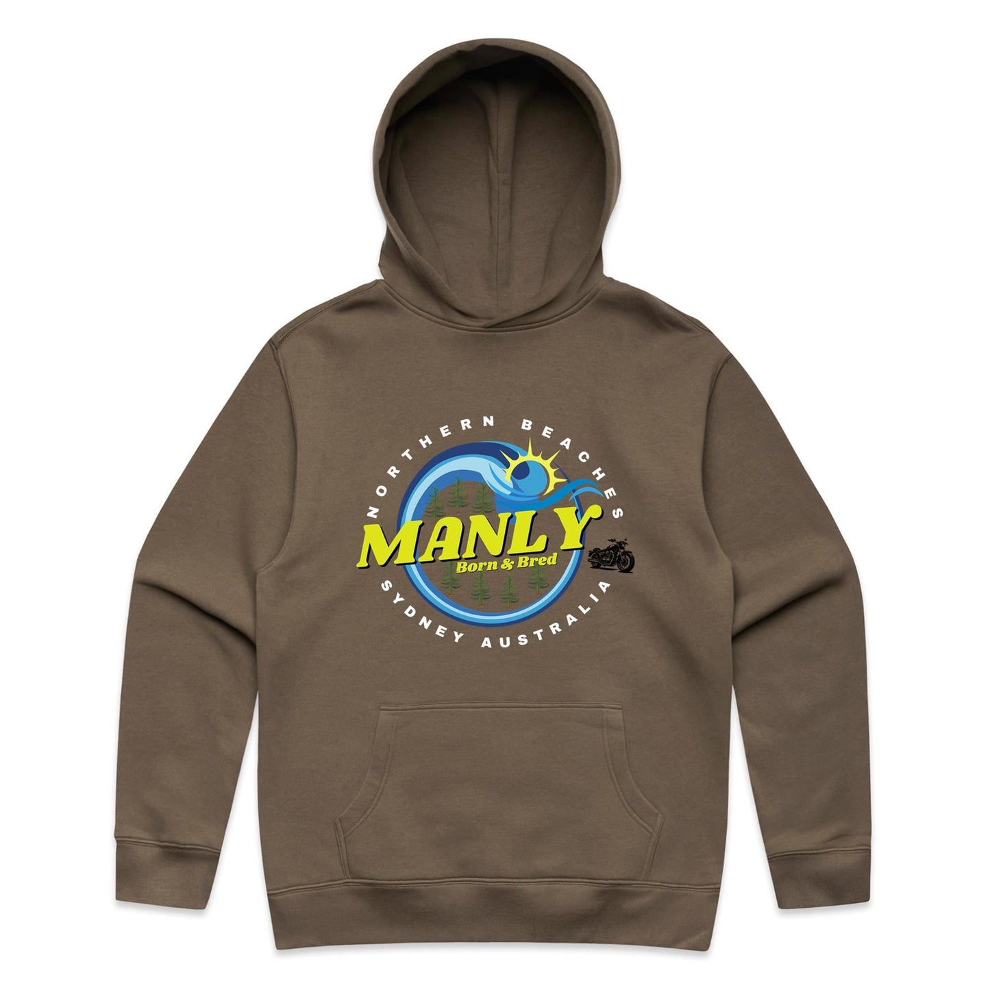 Lost Manly custom logo The Manly Barry Born & Bred edition AS Colour Relax Hood - Lost Manly Shop