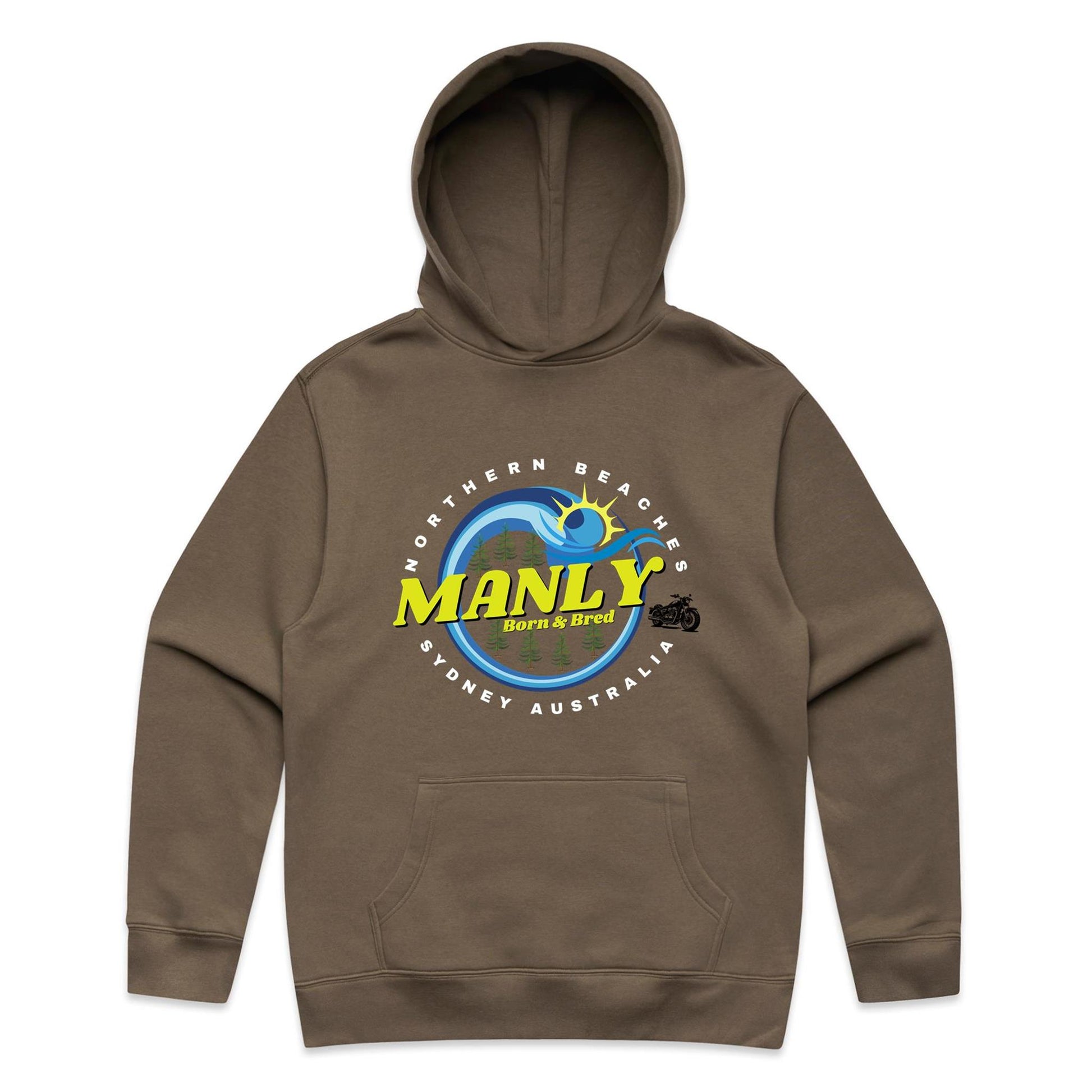 Lost Manly custom logo The Manly Barry Born & Bred edition AS Colour Relax Hood - Lost Manly Shop