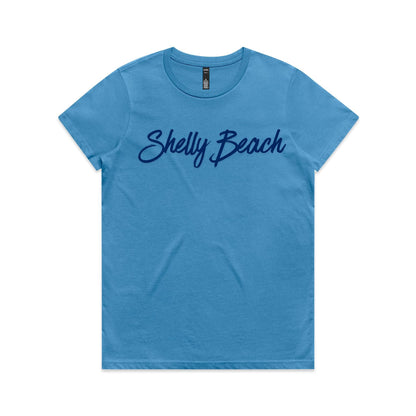 Lost Manly Custom Shelly Beach Logo Edition AS Colour Women's Maple Tee - Lost Manly Shop