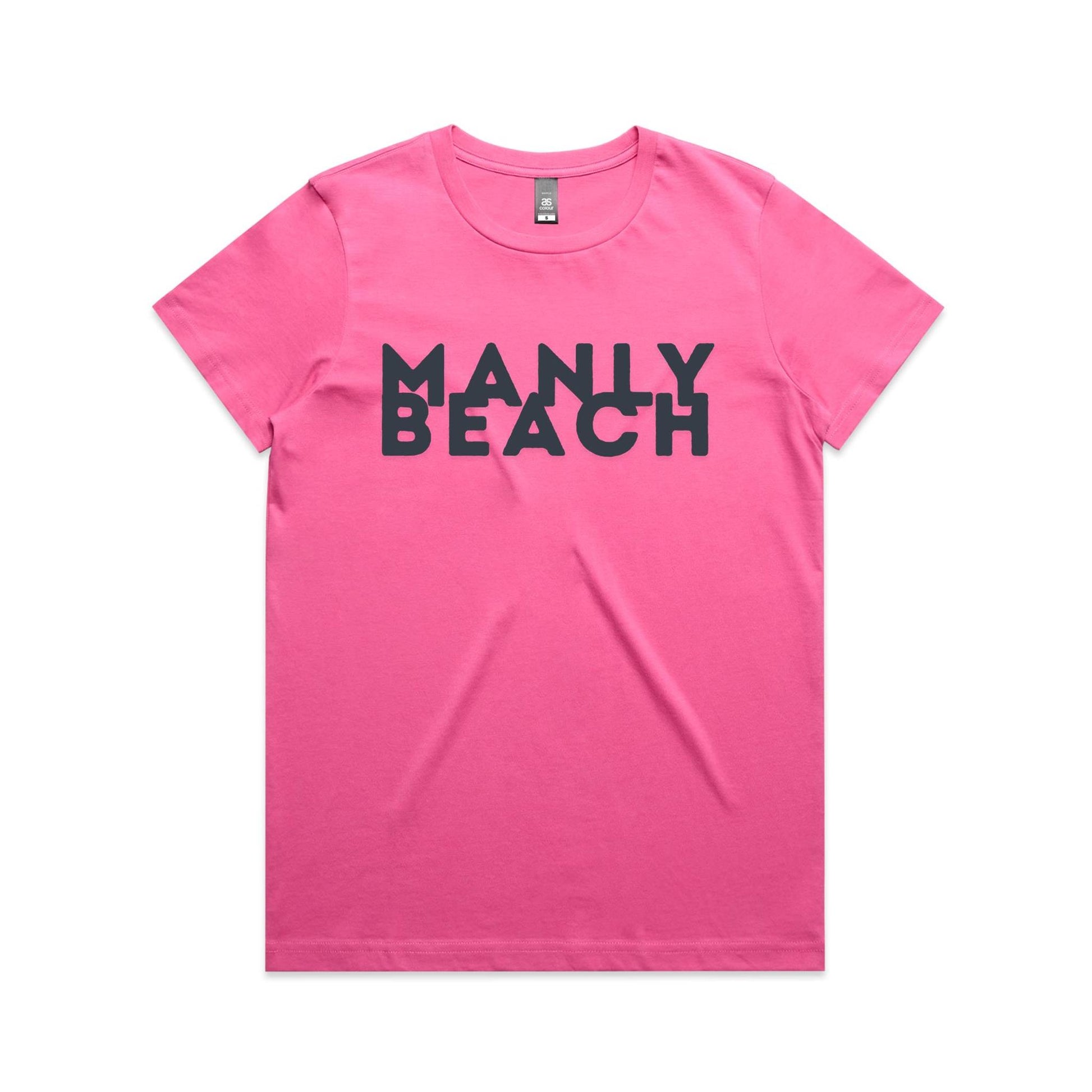 Lost Manly Custom Logo Manly Beach Edition AS Colour Women's Maple Tee. - Lost Manly Shop