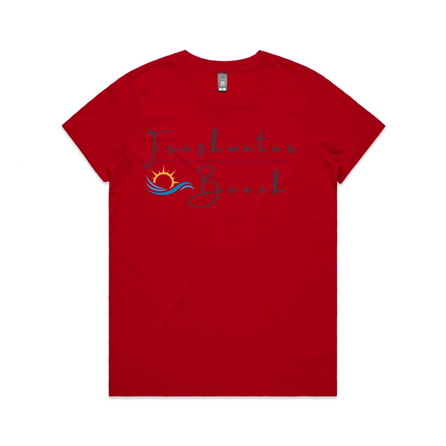 Lost Manly Custom Freshwater Beach Logo Limited Edition AS Colour Women's Maple Tee