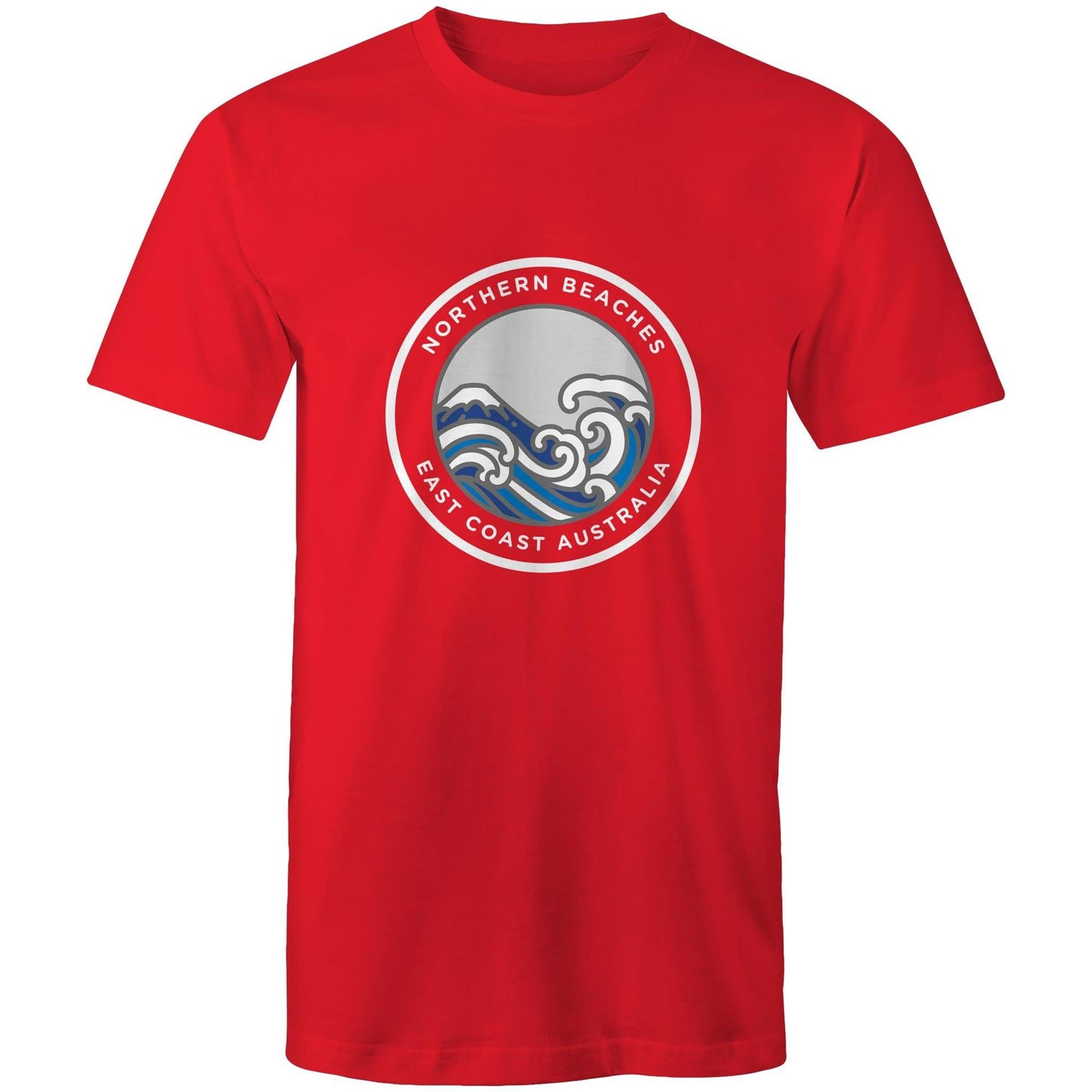 Northern Beaches East Coast Australia logo on Quality Cotton Adult T-Shirt Ogo Merch