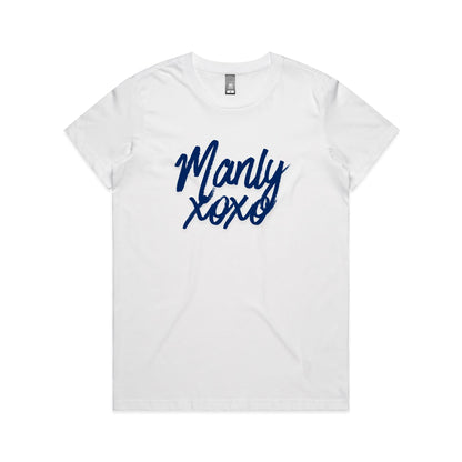 Lost Manly Custom Logo Manly xoxo Edition AS Colour Women's Maple Tee - Lost Manly Shop