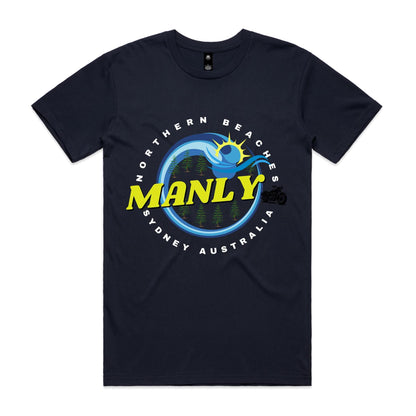 Lost Manly custom logo edition The Manly Barry AS Colour Tee - Lost Manly Shop