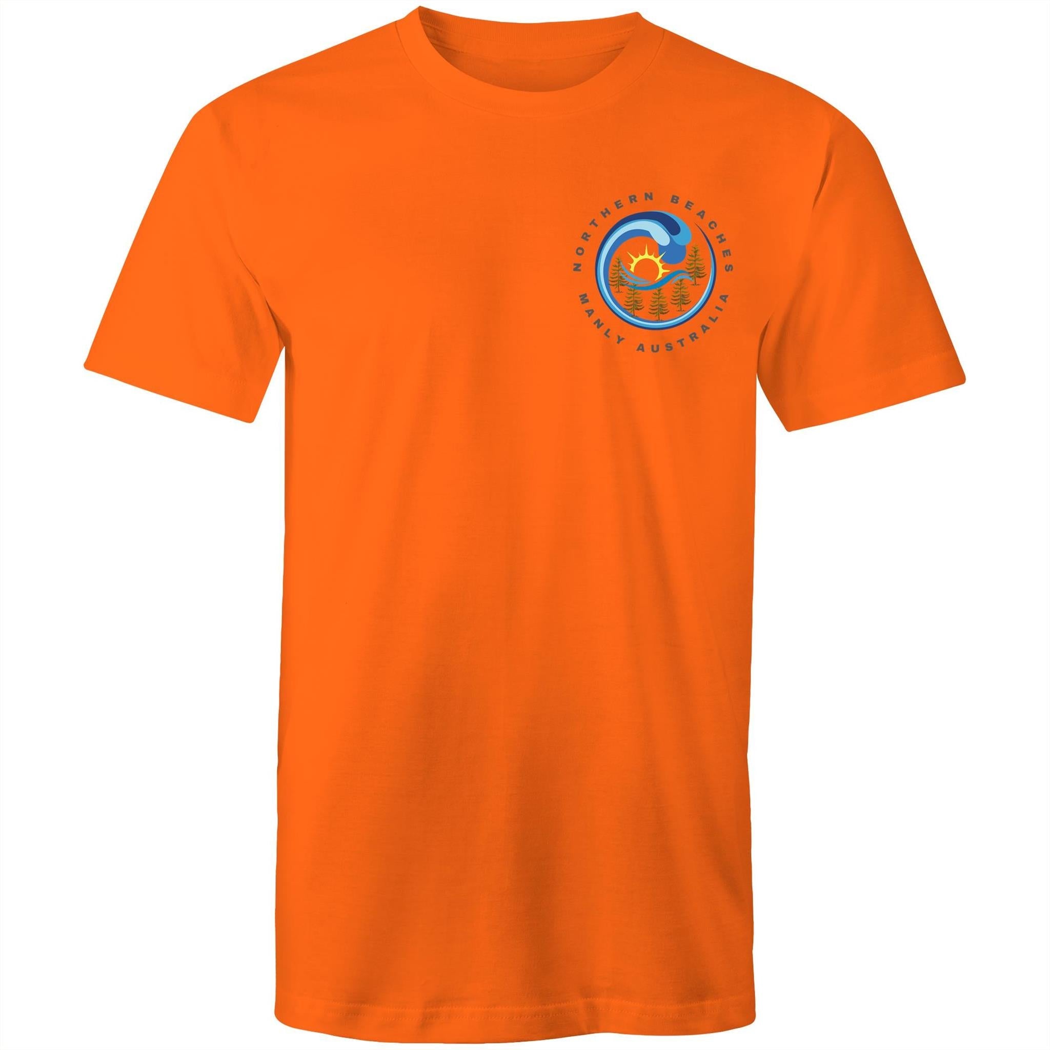 Northern Beaches Manly Australia front and back logo on AS Colour Staple Cotton Adult T-Shirt Ogo Merch