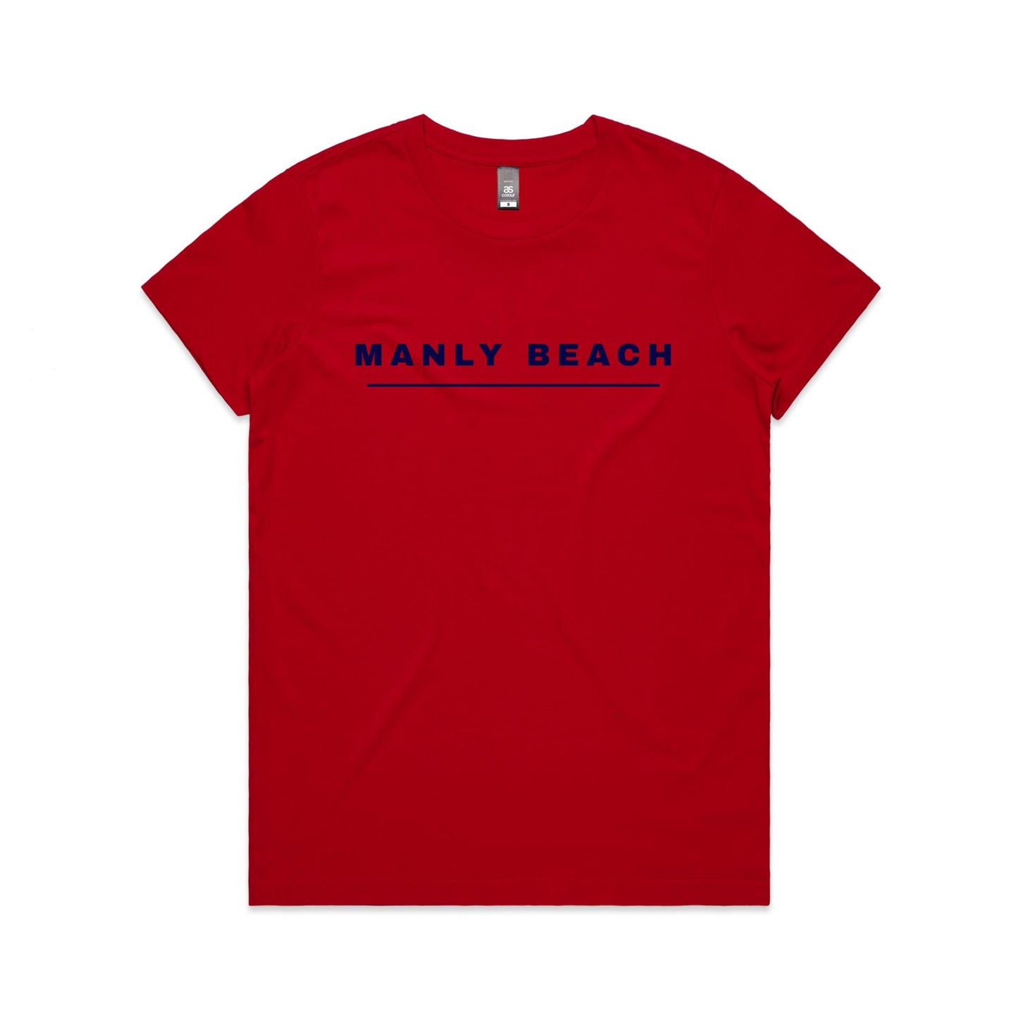 Lost Manly custom logo Manly Beach edition AS Colour Women's Maple Tee - Lost Manly Shop