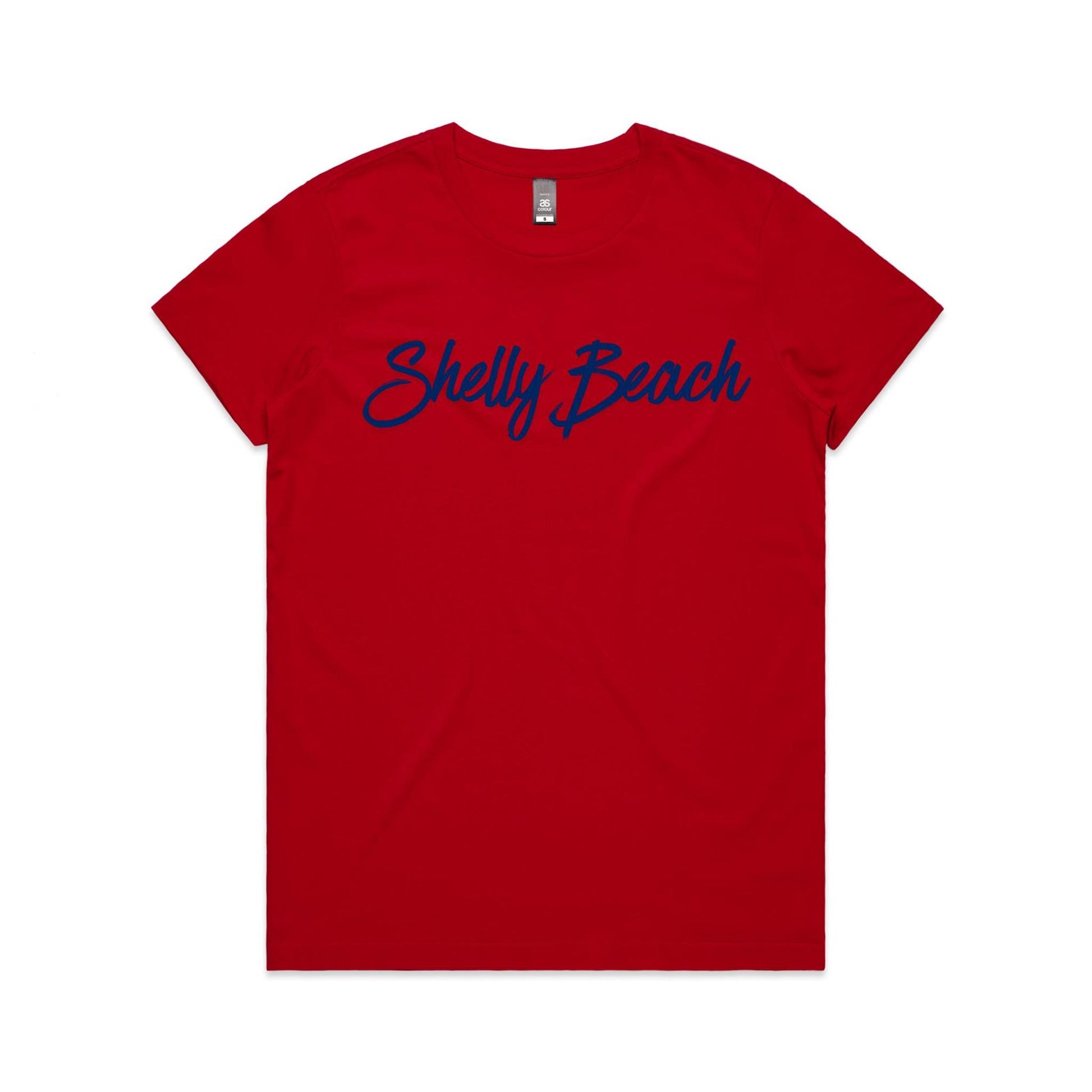 Lost Manly Custom Shelly Beach Logo Edition AS Colour Women's Maple Tee - Lost Manly Shop