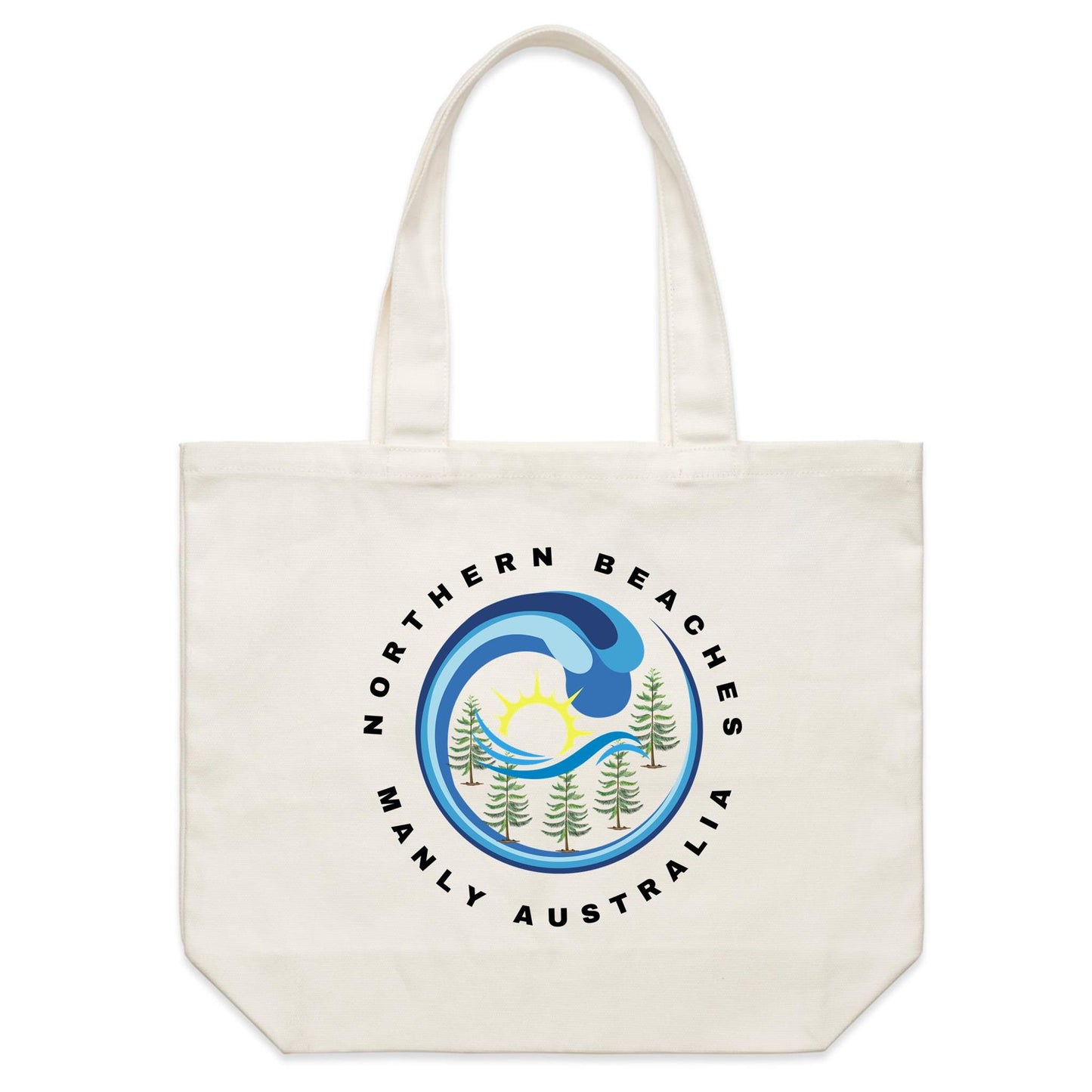 Lost Manly custom logo Manly Australia edition AS Colour - Shoulder Canvas Tote Bag - Lost Manly Shop