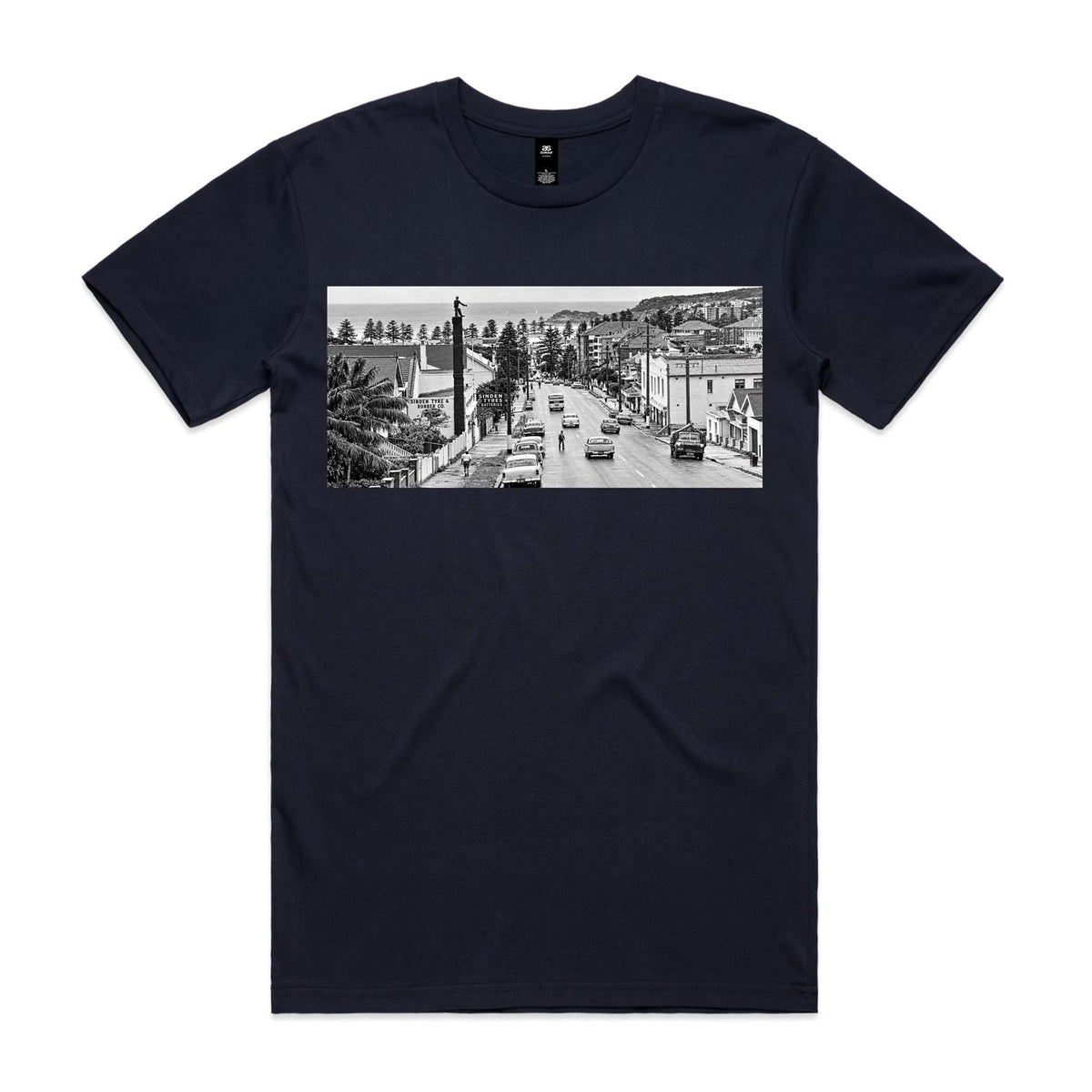 Vintage Manly Tyre Man Cotton T-Shirt | Northern Beaches